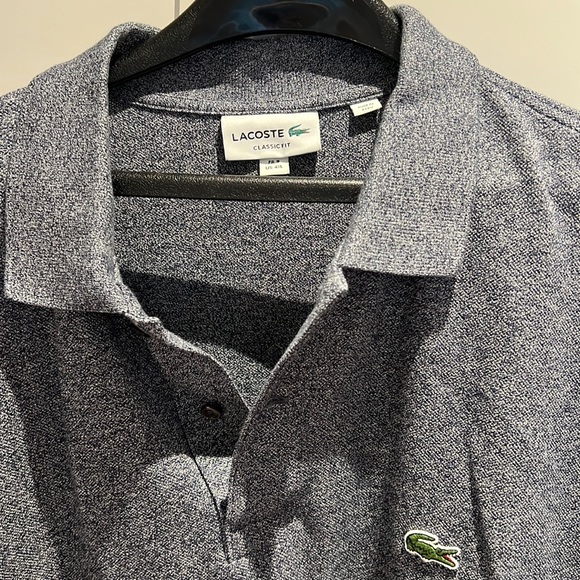 Lacoste classic fit polo US 4XL FR9, heathered navy & white - Picture 1 of 13